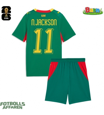 Senegal Nicolas Jackson #11 Bortaställ Barn VM 2026 Kortärmad (+ Korta byxor)